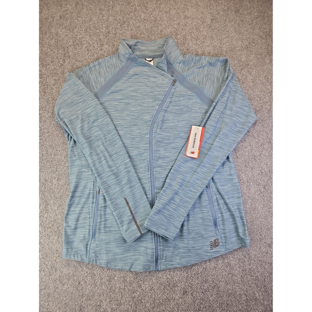 New Balance Womens XL WJ81115 Anticipate Blue Athletic Full Zip Jacket NEW 1830